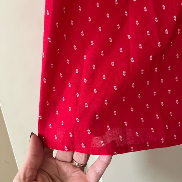 Loft Outlet Women's Red Puff Sleeve Top Cotton Blend Size Small - Picture 7 of 16